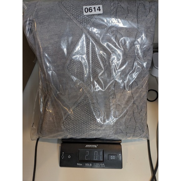 Orvis Merino Cable Sweater Dress Women's Large Gray Wool Classic Quiet‎ Luxury - Picture 11 of 11